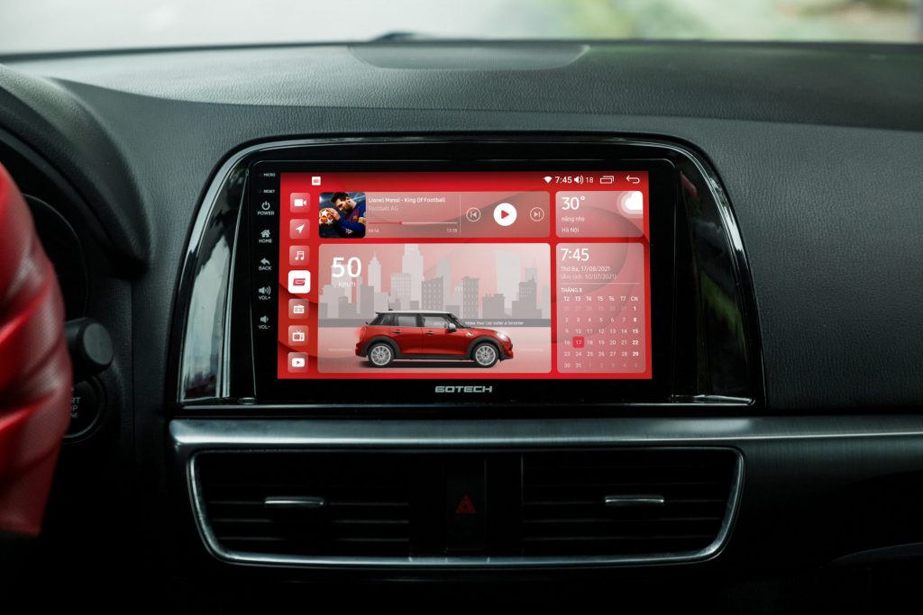 Giao diện màn hình ô tô Gotech nổi bật, nâng tầm đẳng cấp xế cưng