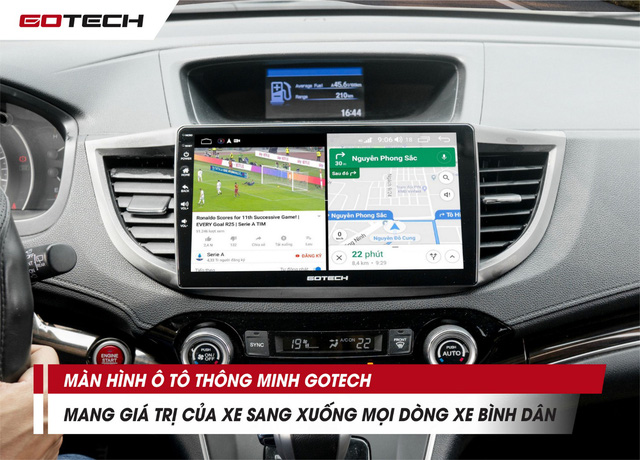 Đa nhiệm ứng dụng trên màn hình ô tô thông minh GOTECH.