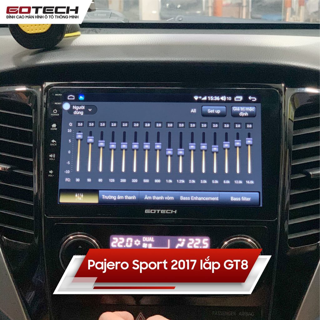 màn hình Android cho xe Mitsubishi Pajero Sport
