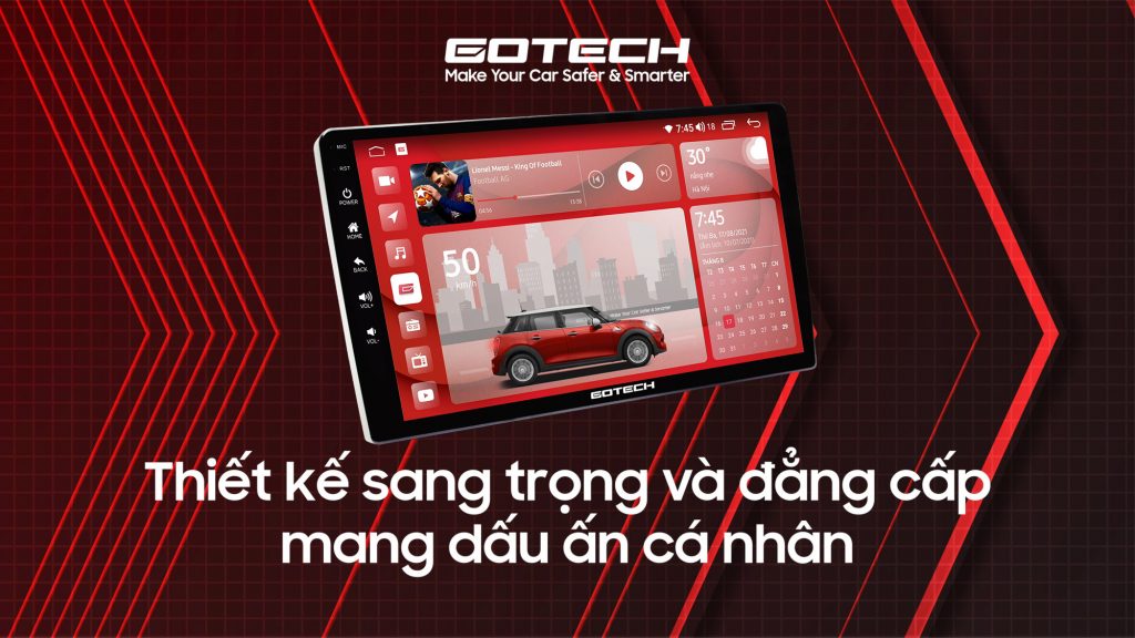 Màn hình dvd android ô tô Gotech nâng tầm đẳng cấp.
