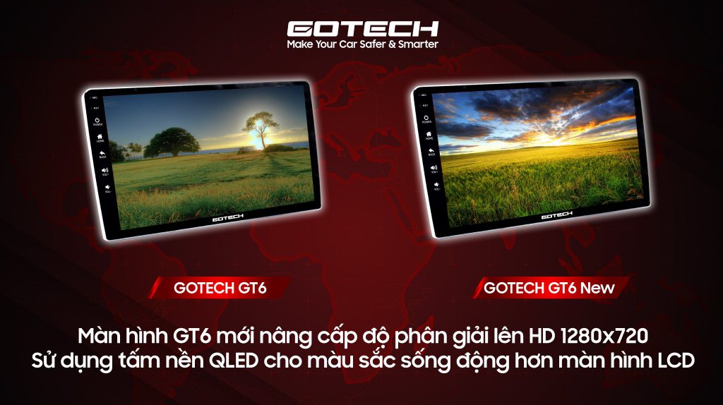 Màn hình GOTECH GT6 nâng cấp độ phân giải màn hình