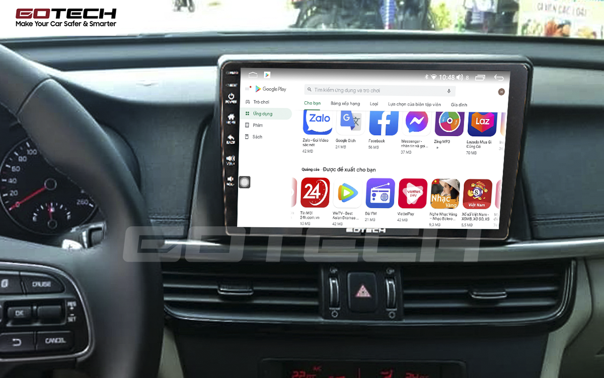 Giải trí đa phương tiện trên màn hình ô tô thông minh GOTECH cho xe Kia K5 Optima 2017-2020