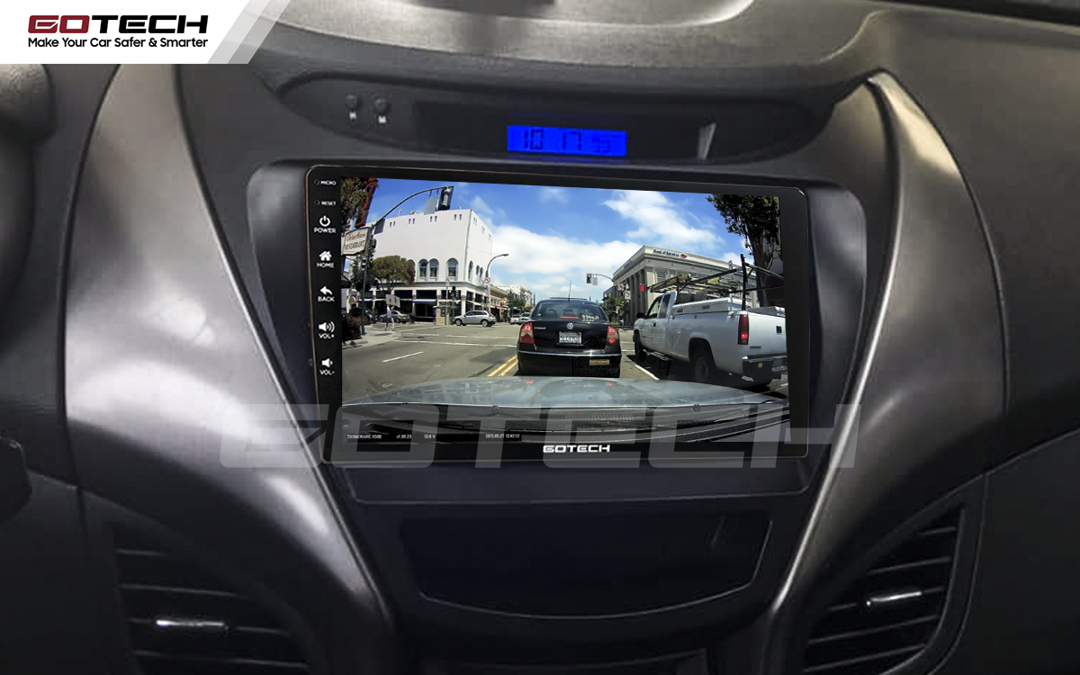 Kết nối với camera hành trình trên màn hình android GOTECH cho xe Hyundai Elantra 2013-2015
