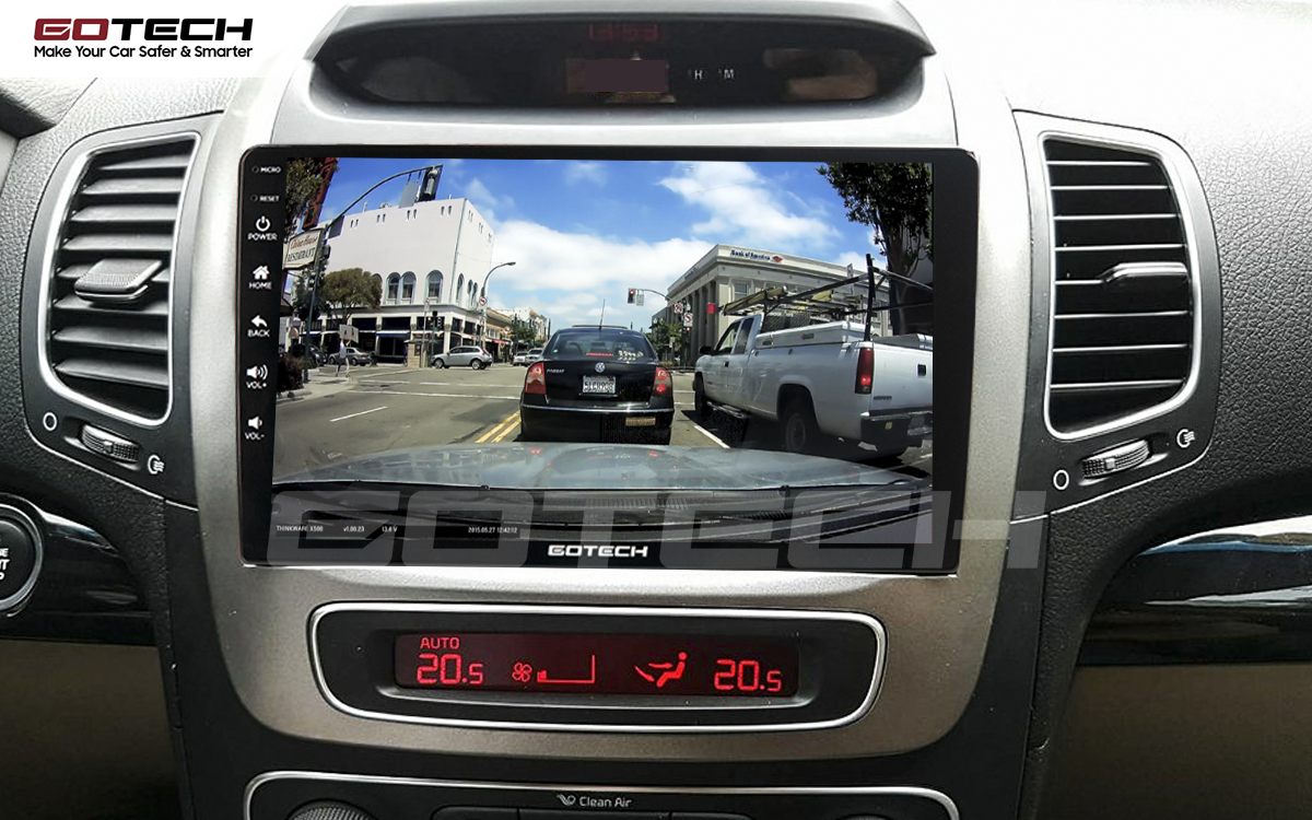 Kết nối với camera hành trình trên màn hình android GOTECH cho xe Kia Sorento 2014-2020