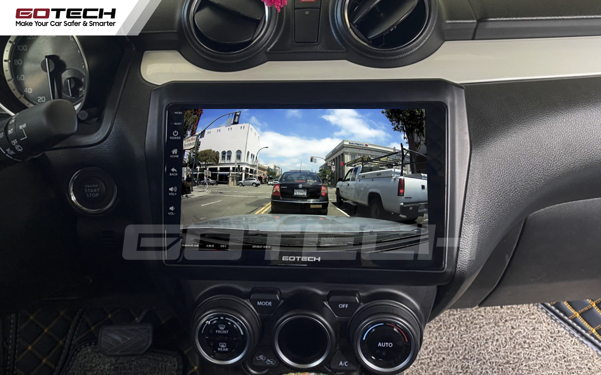 Kết nối với camera hành trình trên màn hình android GOTECH cho xe Suzuki Swift 2019-2020