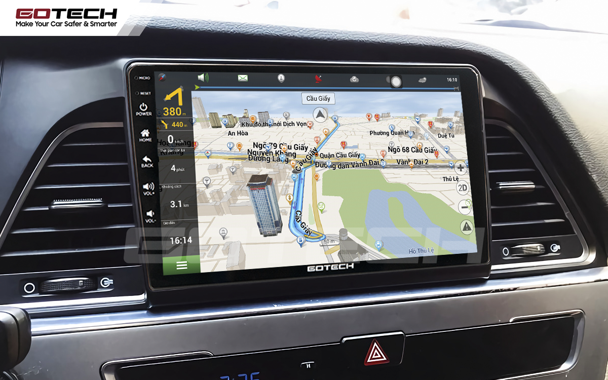 Tích hợp các bản đồ dẫn đường thông minh và thao tác dễ dàng cho xe Hyundai Sonata 2015-2018