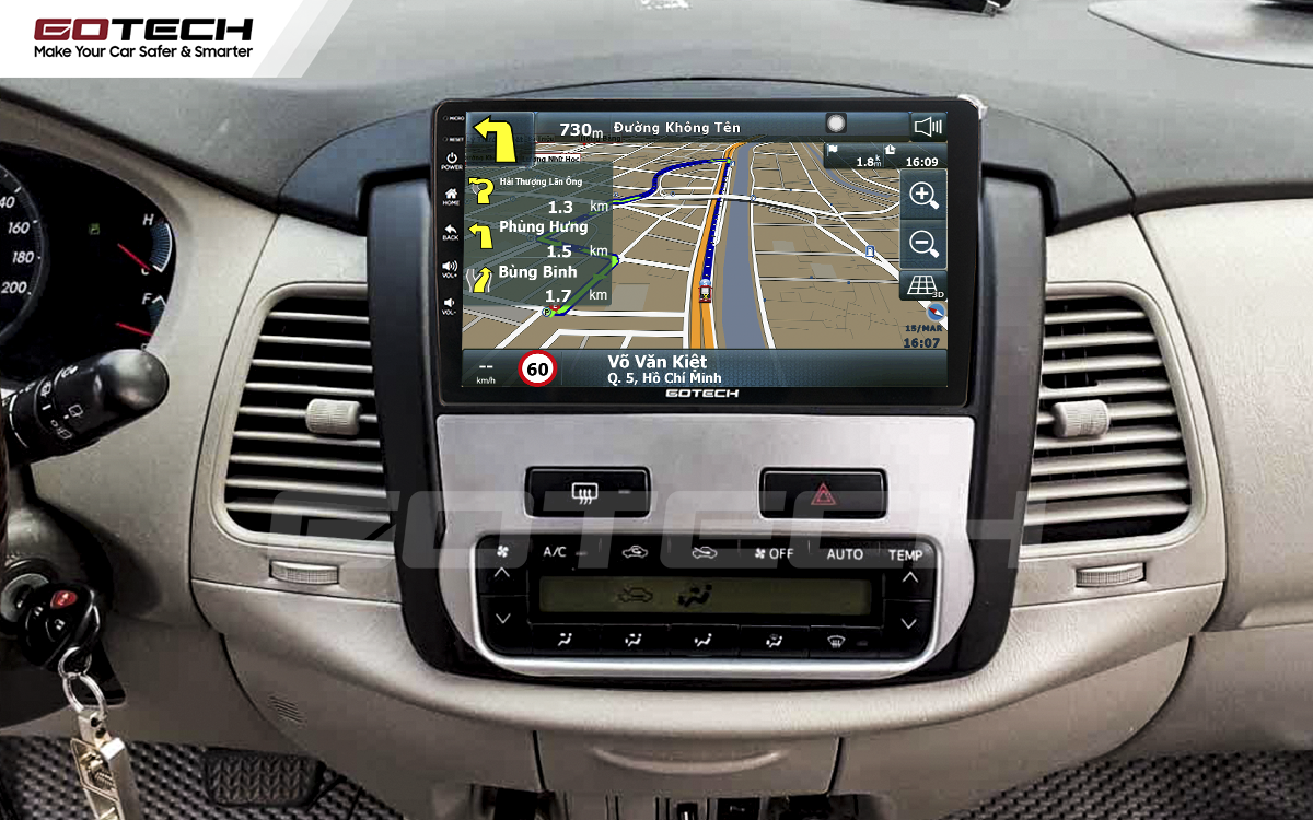 Tích hợp các bản đồ dẫn đường thông minh và thao tác dễ dàng cho xe Toyota Innova 2012-2016