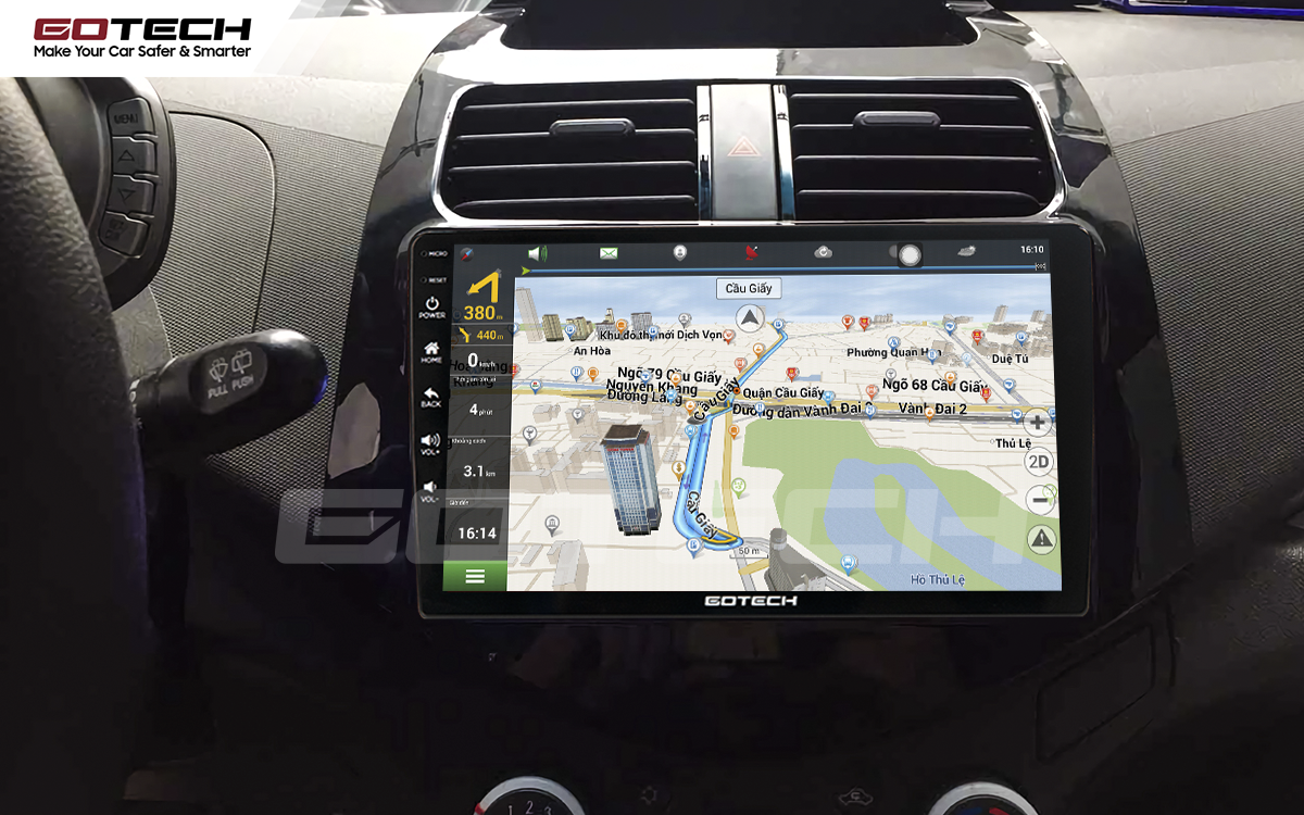 Tích hợp bản đồ dẫn đường thông minh trên màn hình ô tô GOTECH cho xe Chevrolet Spark Matiz 2012-2016