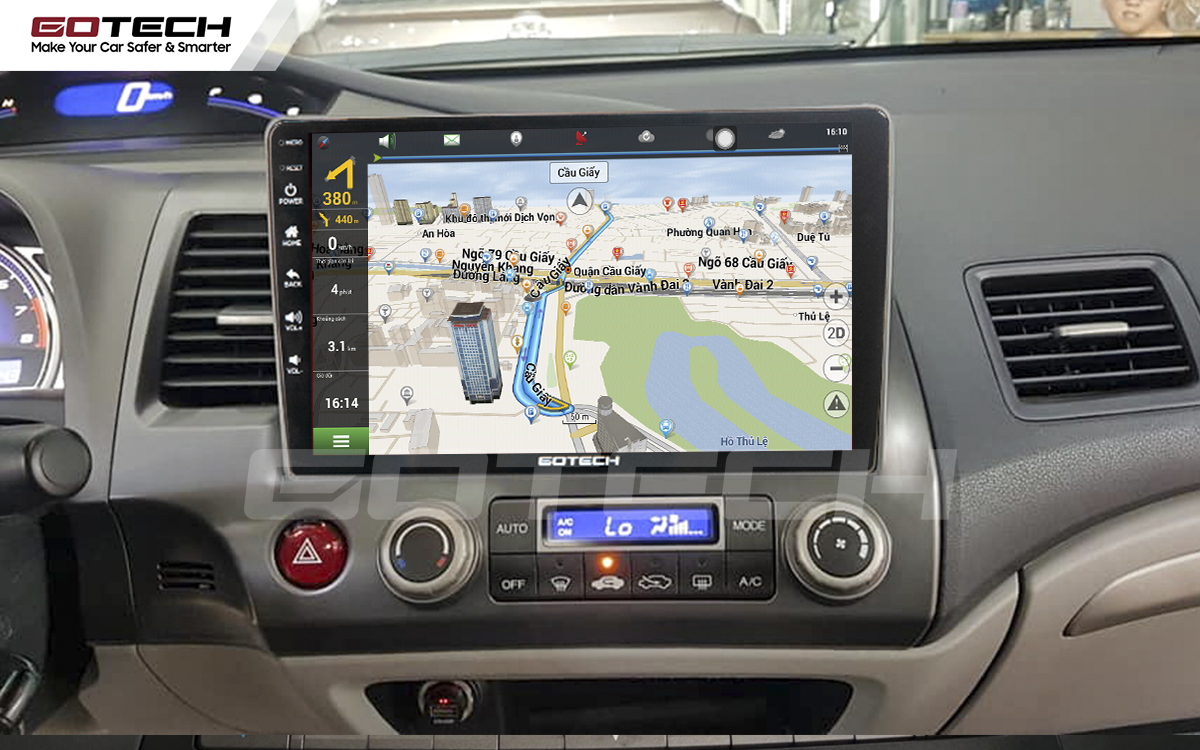 Tích hợp các bản đồ dẫn đường thông minh và thao tác dễ dàng cho xe Honda Civic 2007-2012