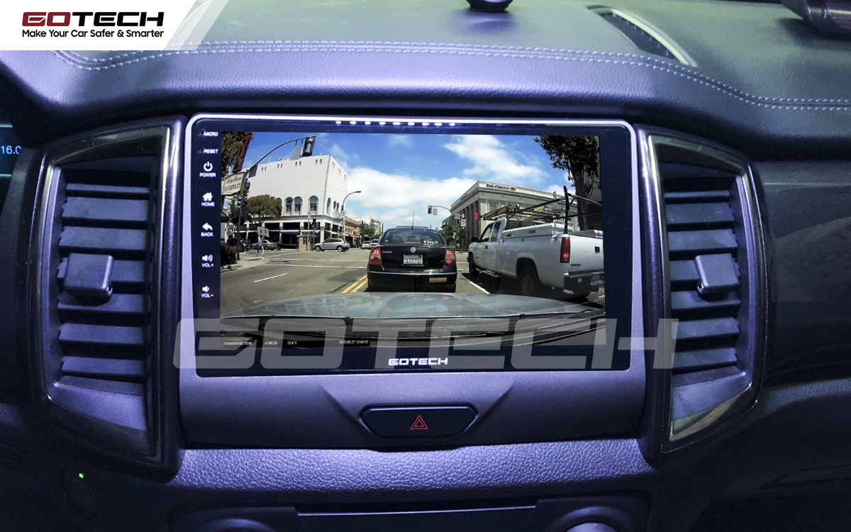 Kết nối với camera hành trình trên màn hình android GOTECH cho xe Ford Everest 2019-2020