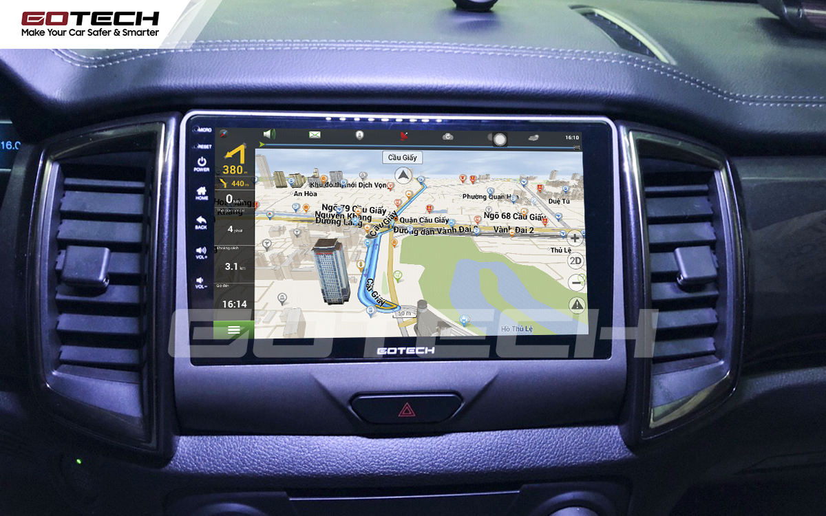 Tích hợp các bản đồ dẫn đường thông minh và thao tác dễ dàng cho xe Ford Ranger XLS, XLT 2019-2020