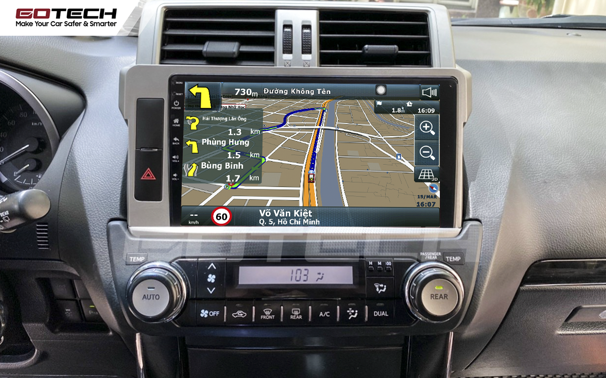 Tích hợp các bản đồ dẫn đường thông minh và thao tác dễ dàng cho xe Toyota Prado 2014-2016