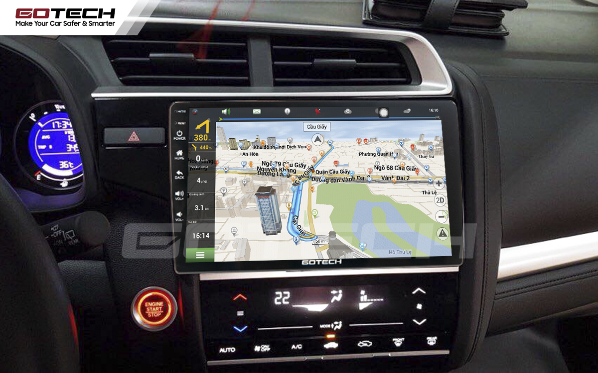 Các ứng dụng chỉ đường thông minh được tích hợp trên màn hình ô tô GOTECH