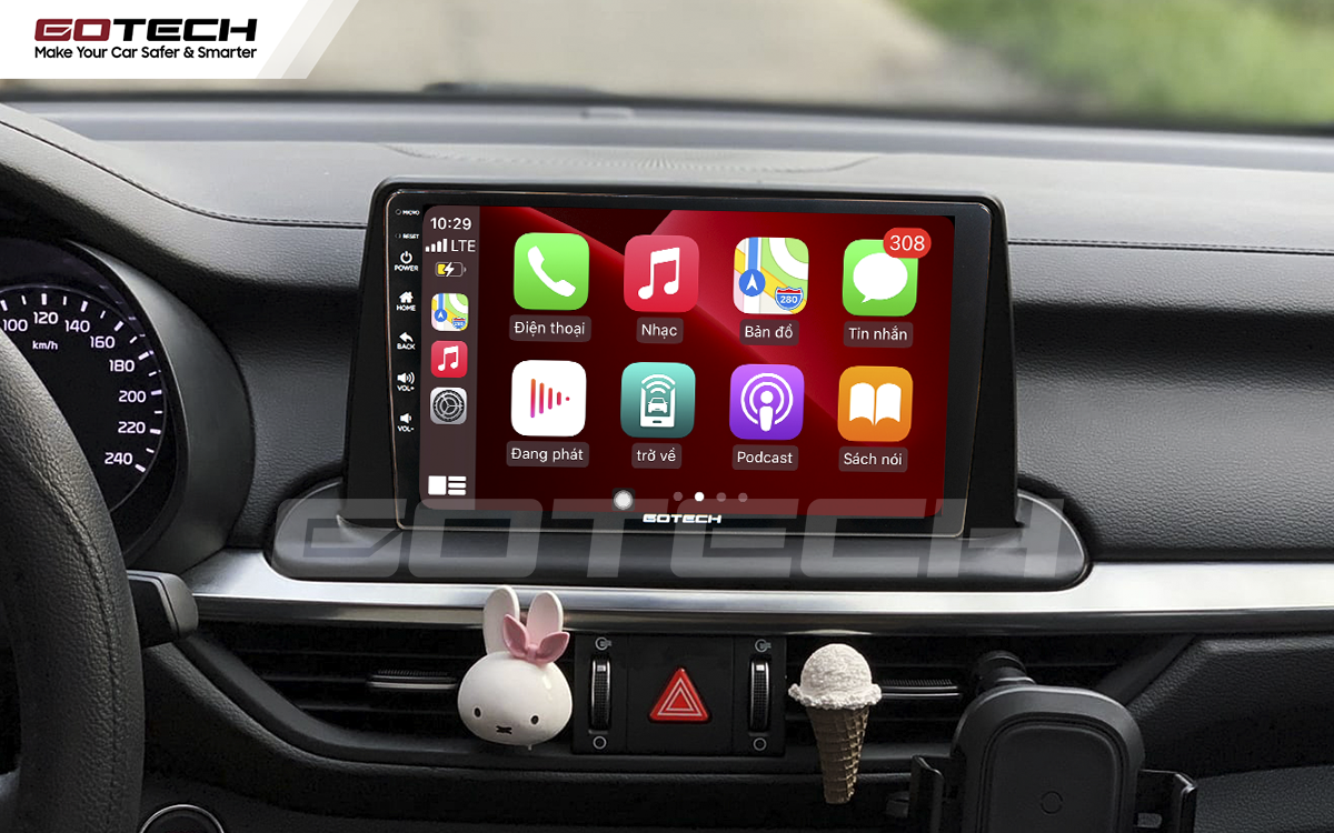 Kết nối Apple Carplay trên màn hình ô tô thông minh GOTECH