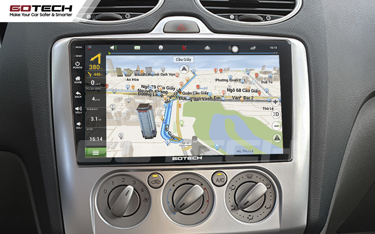 Tích hợp các bản đồ dẫn đường thông minh và thao tác dễ dàng cho xe Ford Focus 2005-2012