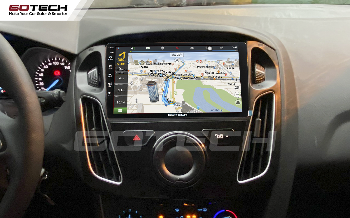 Tích hợp các bản đồ dẫn đường thông minh và thao tác dễ dàng cho xe Ford Focus 2014-2018
