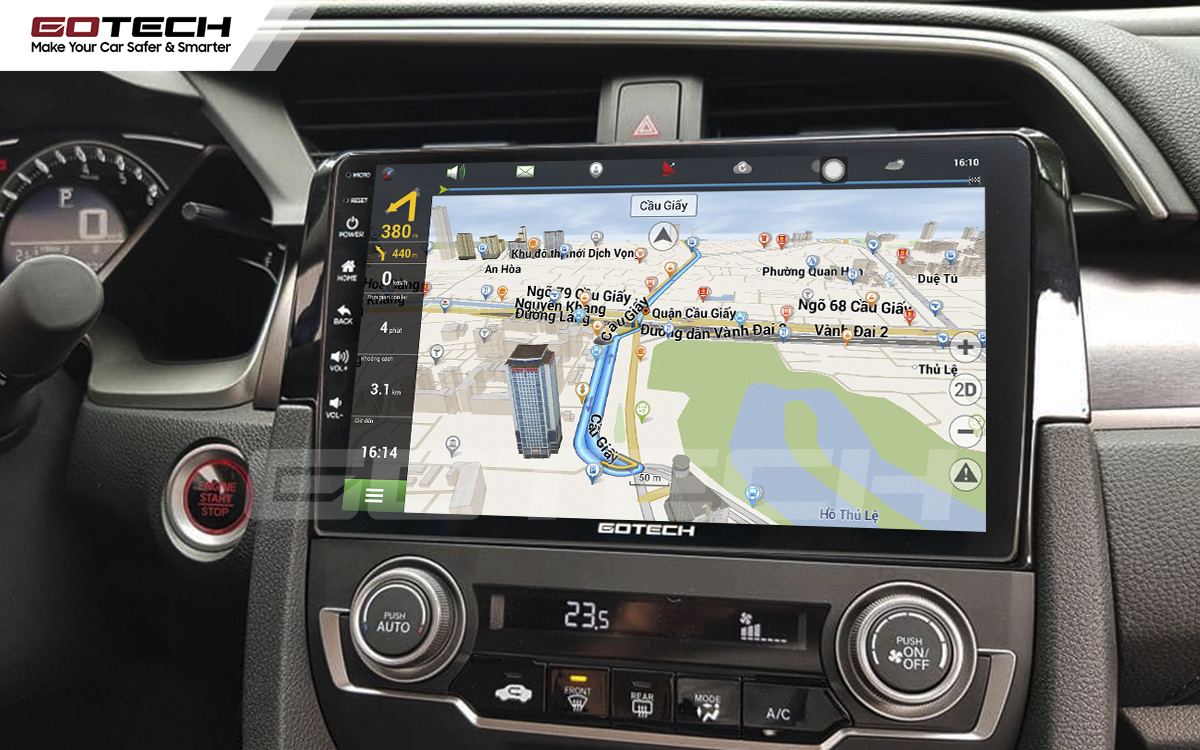 Tích hợp các bản đồ dẫn đường thông minh và thao tác dễ dàng cho xe Honda Civic 2018-2019