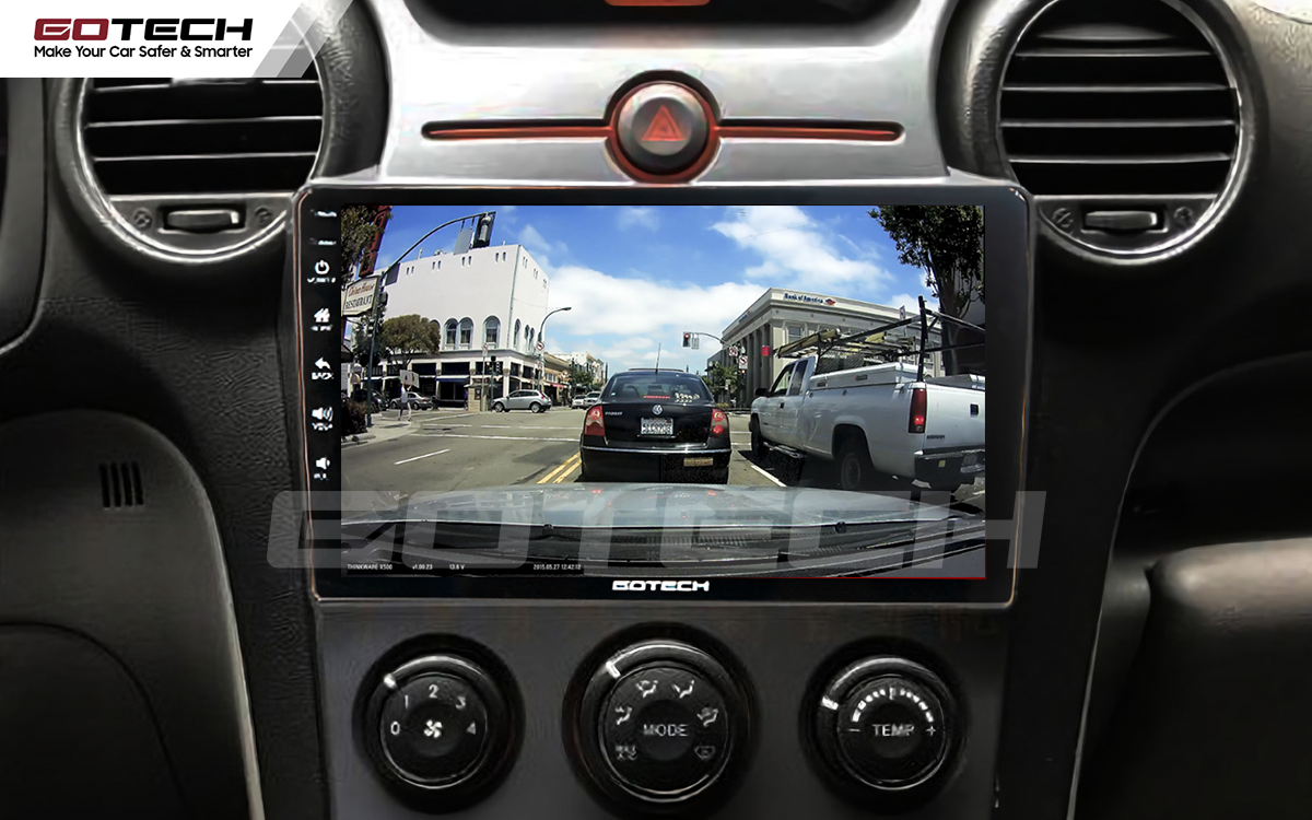 Camera hành trình hiển thị trên màn hình ô tô thông minh GOTECH