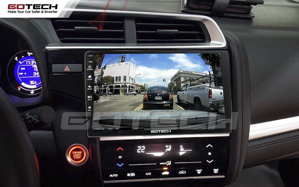 Màn hình GOTECH tích hợp các loại camera hỗ trợ lái xe an toàn
