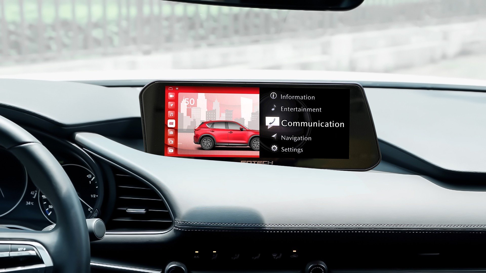 Màn hình Gotech GT Mazda New sử dụng song song hai hệ điều hành