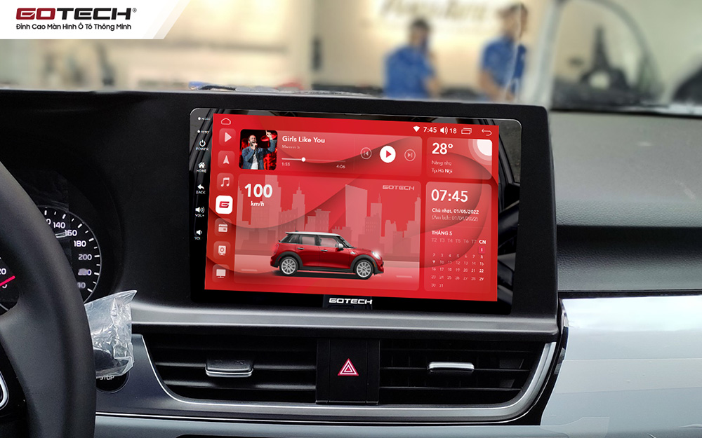 Màn hình ô tô Gotech cho xe Kia Seltos giao diện màn hình đẹp mắt