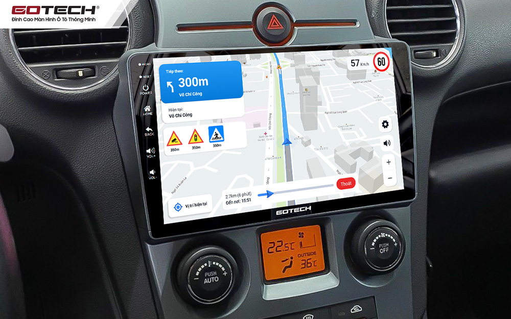 Các ứng dụng chỉ đường thông minh trên màn hình ô tô GOTECH cho xe Kia Carens