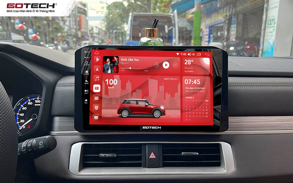Giao diện độc quyền màn hình GOTECH cho xe Mitsubishi Xpander 2022