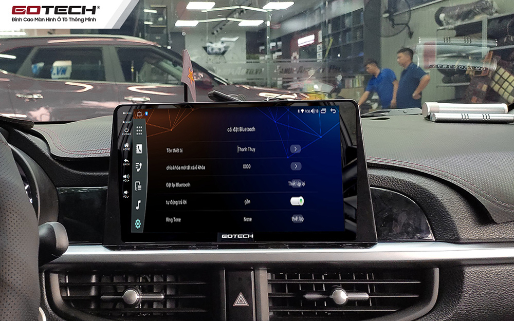 Kết nối Bluetooth của Màn hình ô tô GOTECH cho xe Kia Morning 2021-2022