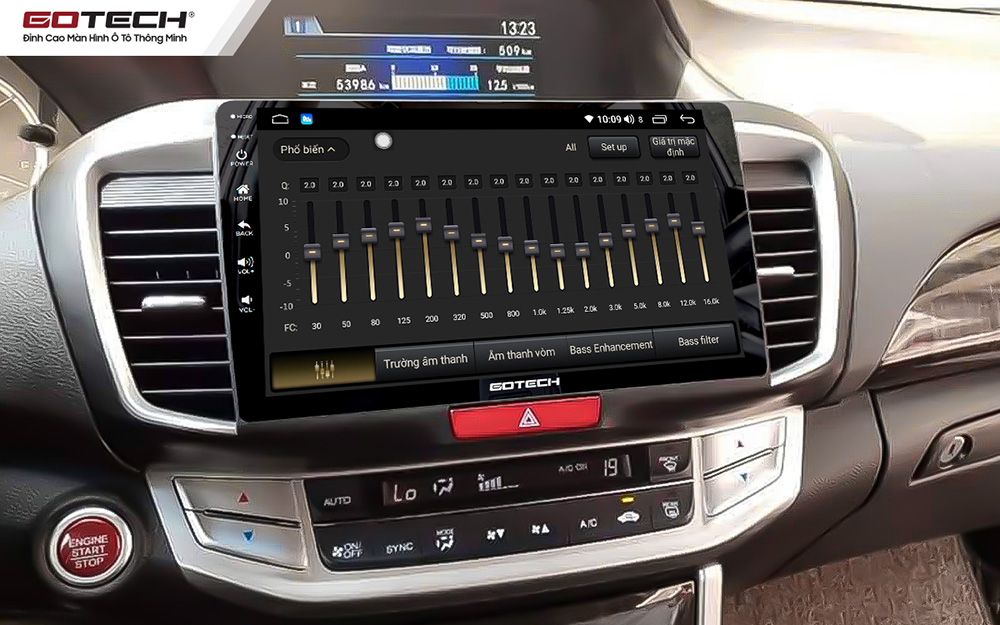 Màn hình ô tô Gotech cho xe Honda Accord 2014-2019 tích hợp bộ xử lý âm thanh DSP-Equalizer