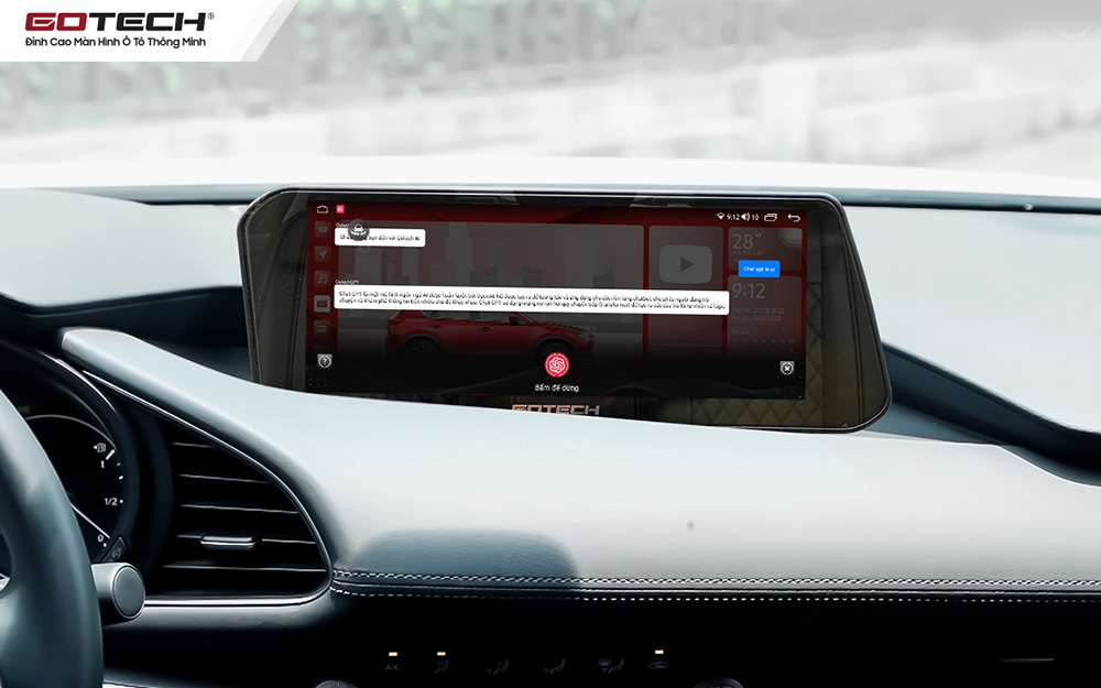 Màn hình ô tô Gotech cho xe Mazda 3 2020-2023 ra lệnh giọng nói thông minh