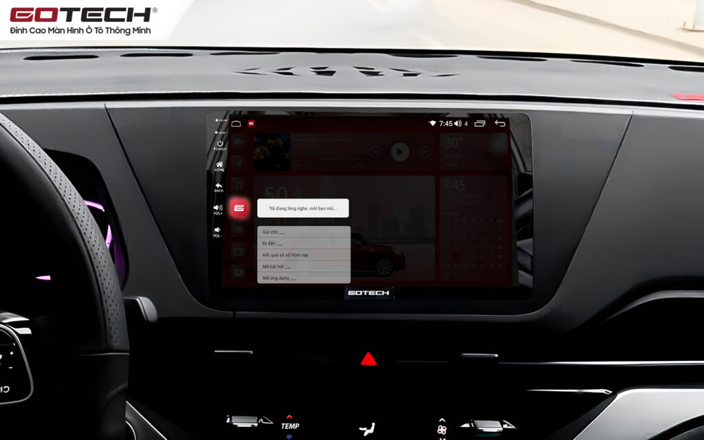 Màn hình ô tô GOTECH cho xe Kia Carens 2023 tích hợp ra lệnh giọng nói thông minh