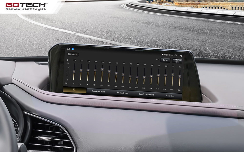 Bộ xử lý tín hiệu âm thanh DSP 32 kênh trên màn hình GOTECH cho xe Mazda CX30