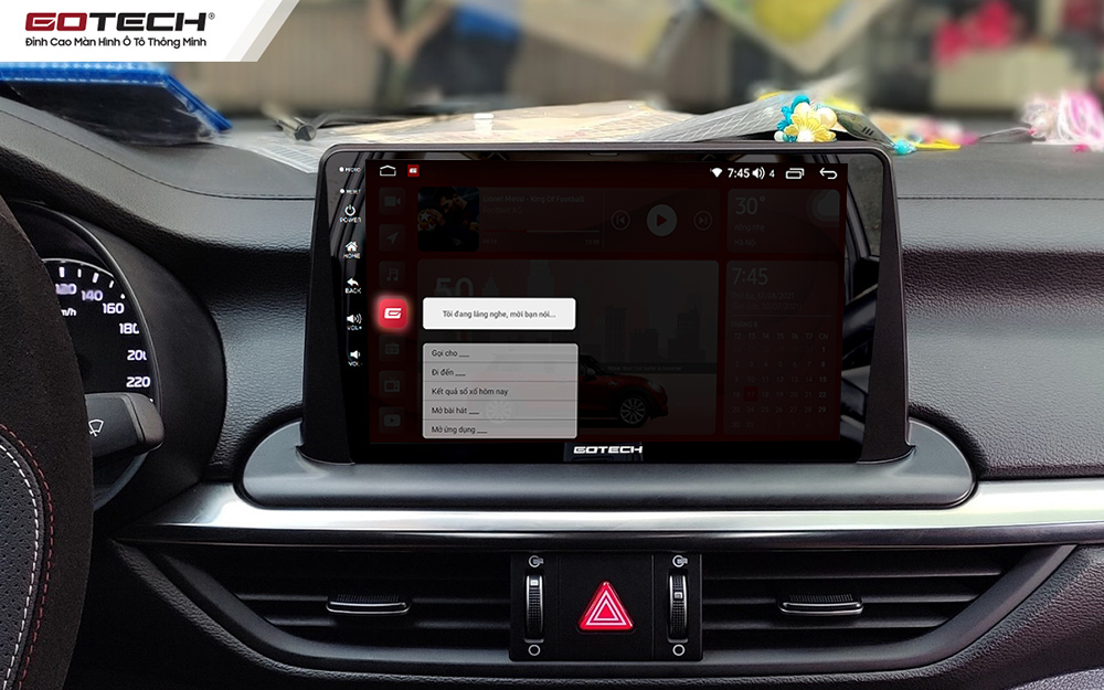 Tính năng ra lệnh bằng giọng nói thônng minh trên màn hình ô tô GOTECH cho xe Kia Cerato 2022