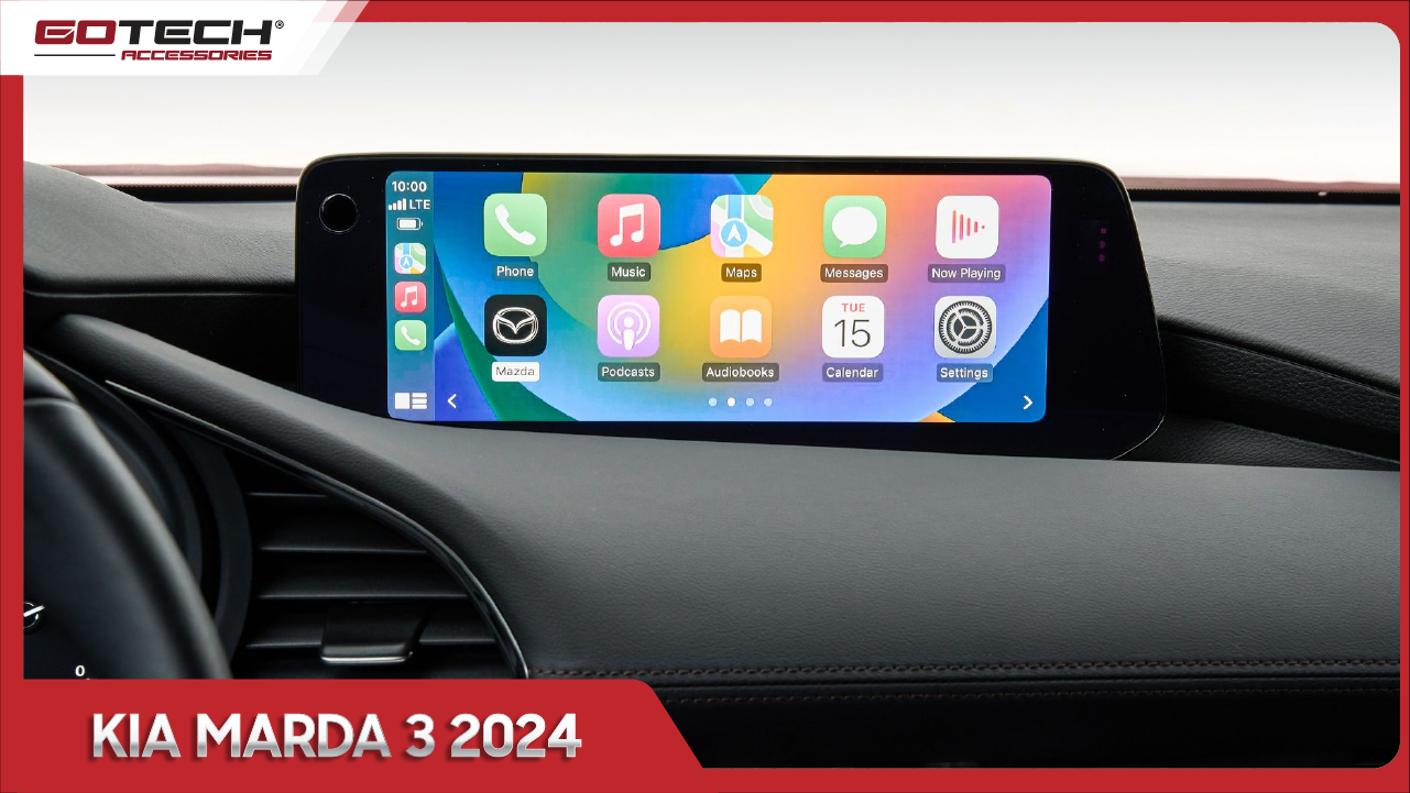Màn hình trung tâm 8,8 inch trên Mazda 3 2024 không chỉ là giao diện điều khiển, mà còn là cửa sổ kết nối tới thế giới công nghệ tiên tiến