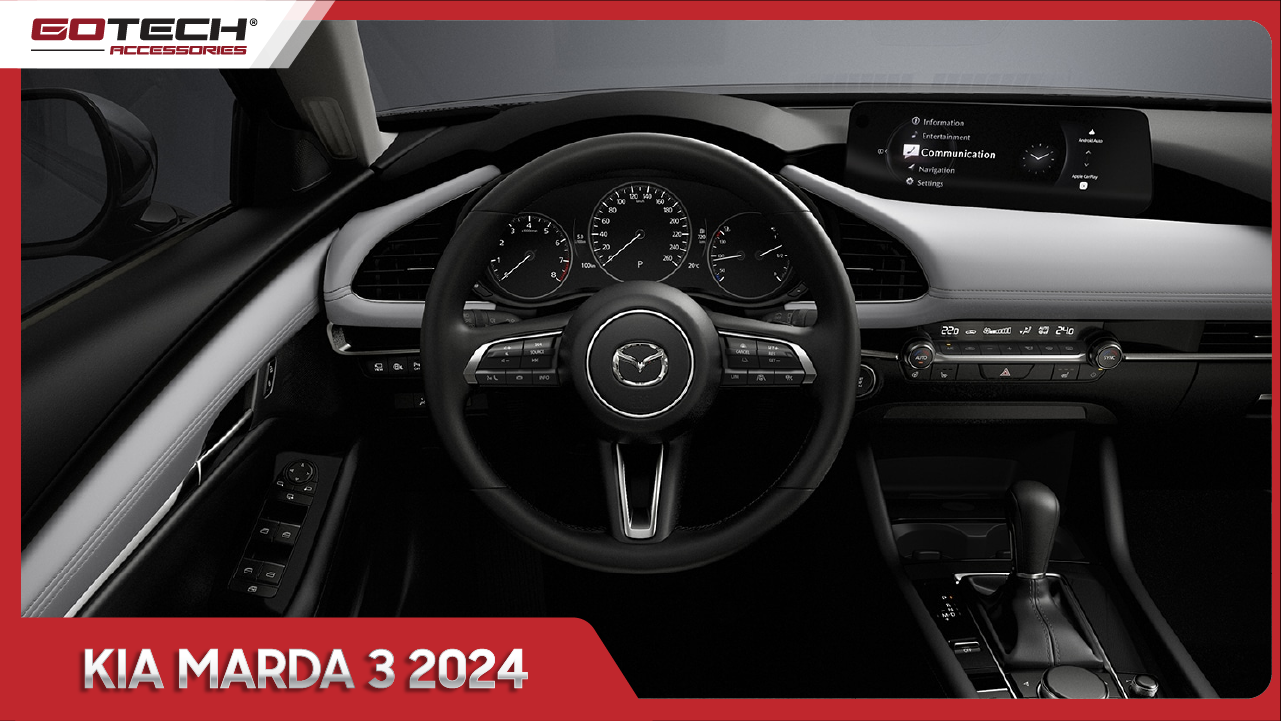Vô lăng 3 chấu tích hợp và màn hình trung tâm trên Mazda 3 2024 không chỉ là những chi tiết chức năng mà còn là điểm nhấn của sự hiện đại và tiện ích. 