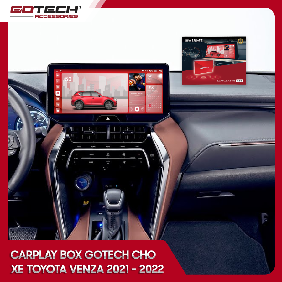 CarPlay Box GOTECH cho xe Toyota Venza 2021-2022