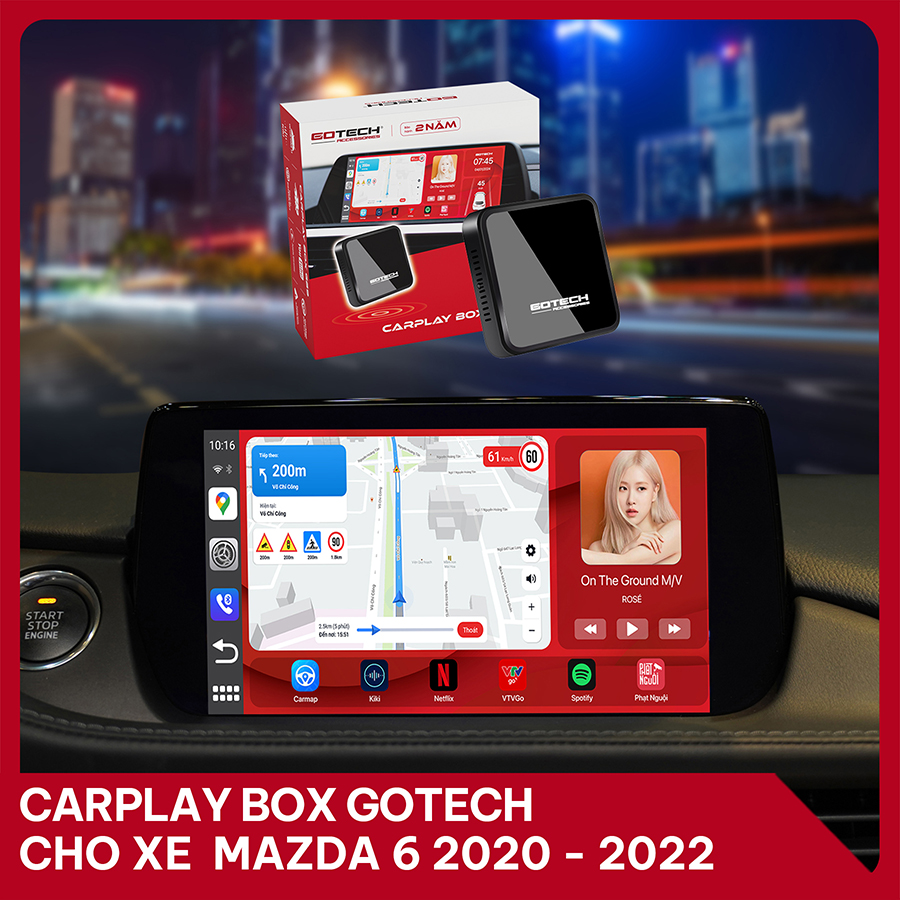 Android Box GOTECH cho xe Mazda 6 2020 – 2022
