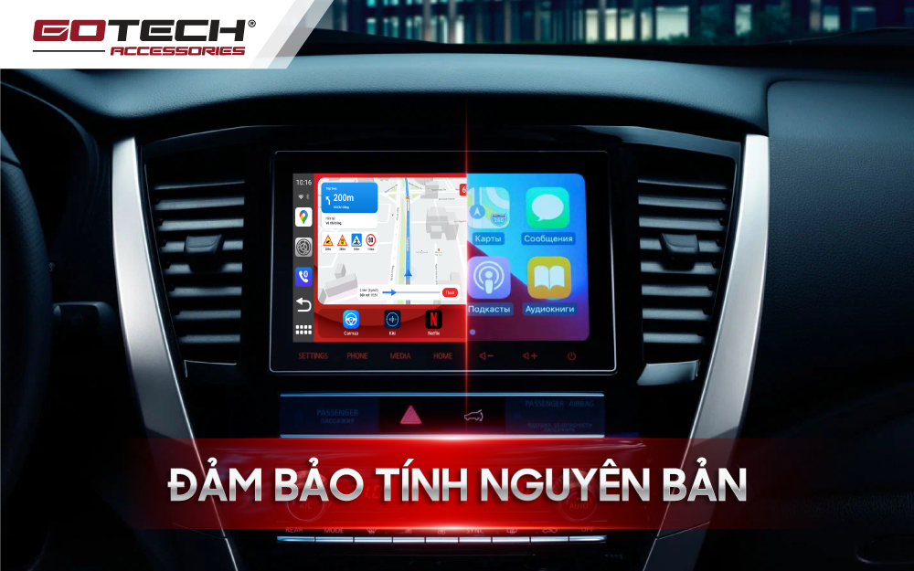 Android Box GOTECH cho xe Mitsubishi Pajero Sport 2020 - 2024 tuỳ biến linh hoạt theo nhiều kích thước màn hình