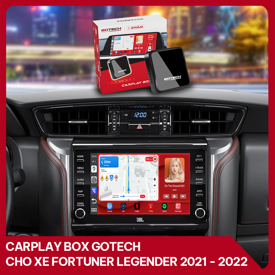 Android Box GOTECH cho xe Toyota Fortuner Legender 2021-2022