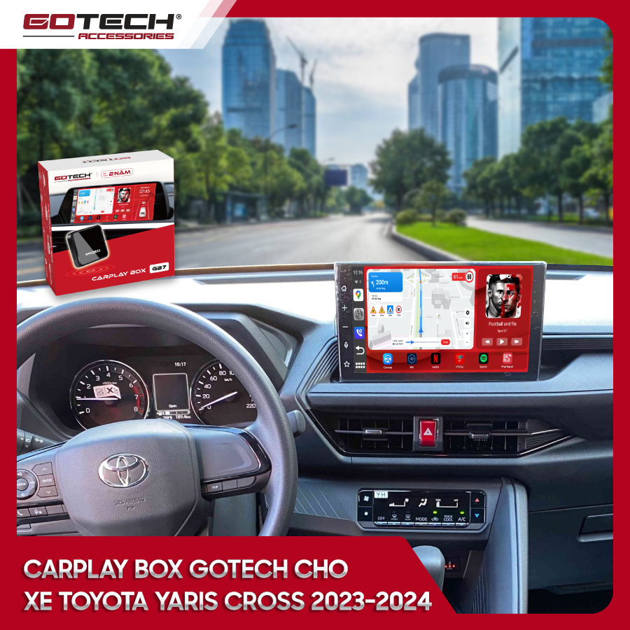 Android Box GOTECH cho xe Toyota Yaris Cross 2023-2024