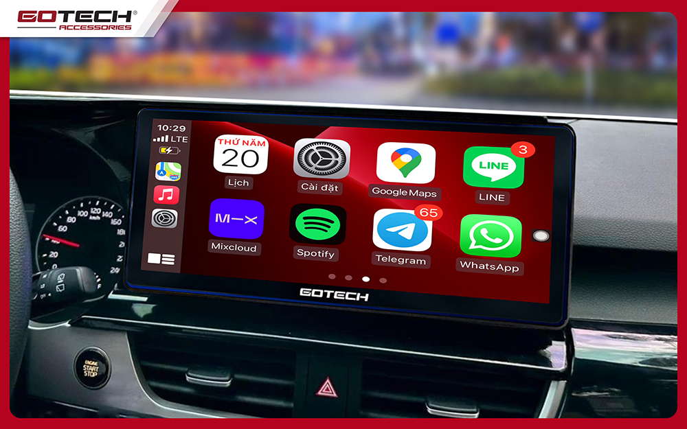 Màn hình Android ô tô cho xe Kia Seltos tích hợp Apple Carplay