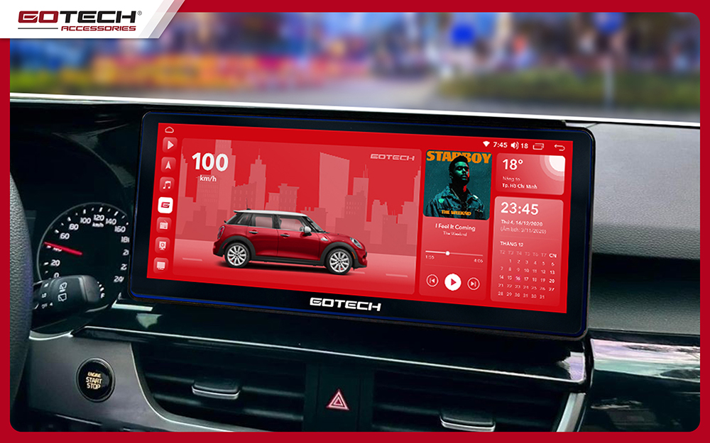 Màn hình Android ô tô cho xe Kia Seltos giao diện màn hình đẹp mắt