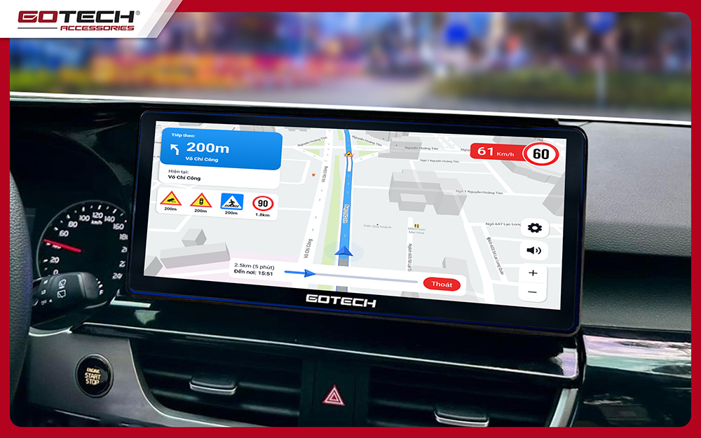 Màn hình Android ô tô cho xe Kia Seltos tích hợp bản đồ chỉ đường bản quyền
