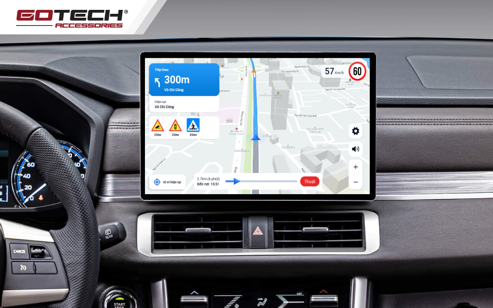 Màn hình Android ô tô cho xe Xpander tích hợp bản đồ chỉ đường bản quyền