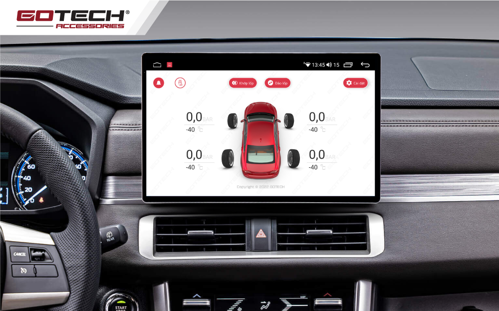Màn hình Android ô tô cho xe Xpander tích hợp cảm biến áp suất lốp