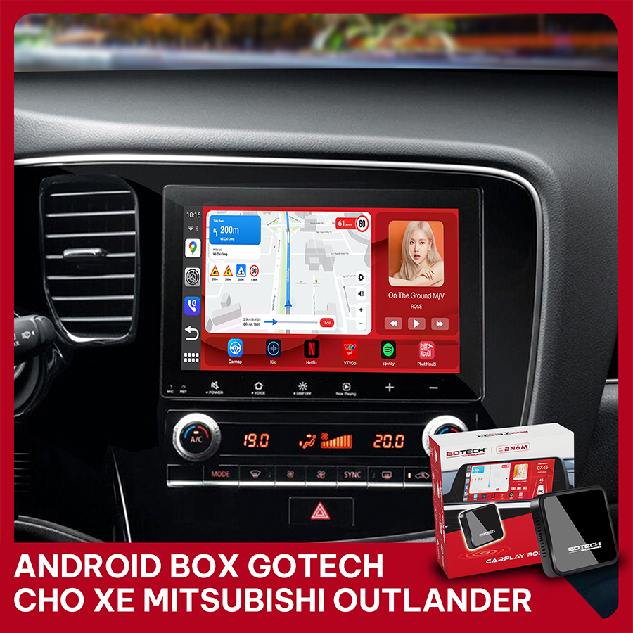 Android Box Cho Xe Mitsubishi Outlander