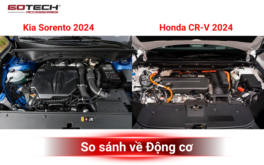 So sánh Kia Sorento và Honda CR-V về Động cơ