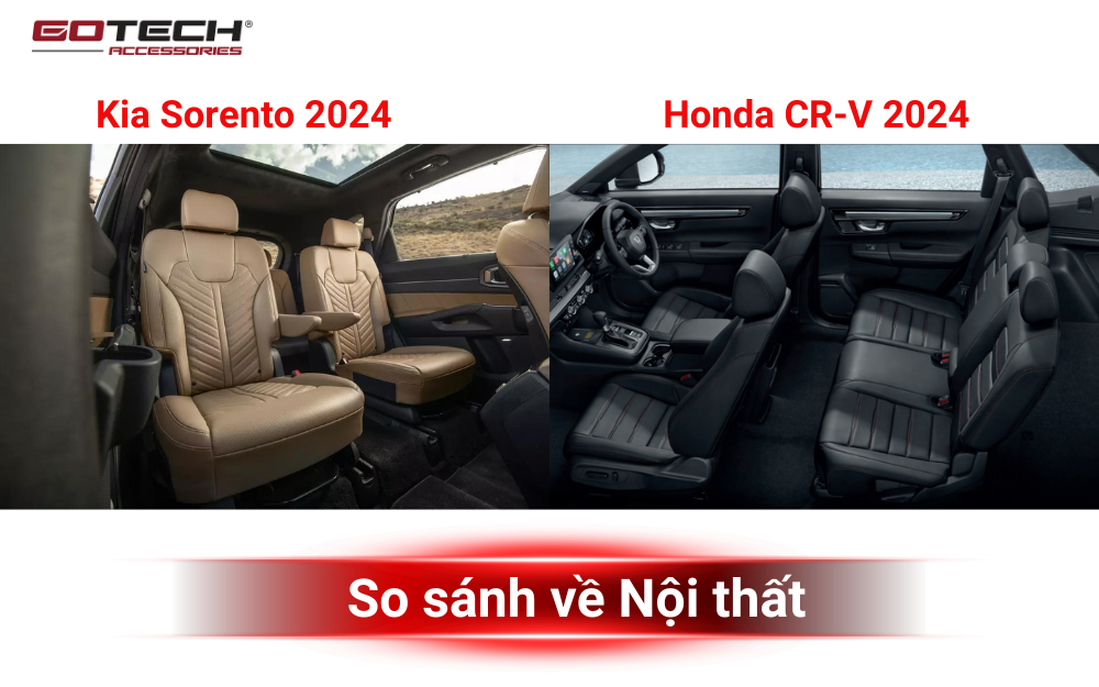 So sánh Kia Sorento và Honda CR-V về Nội thất