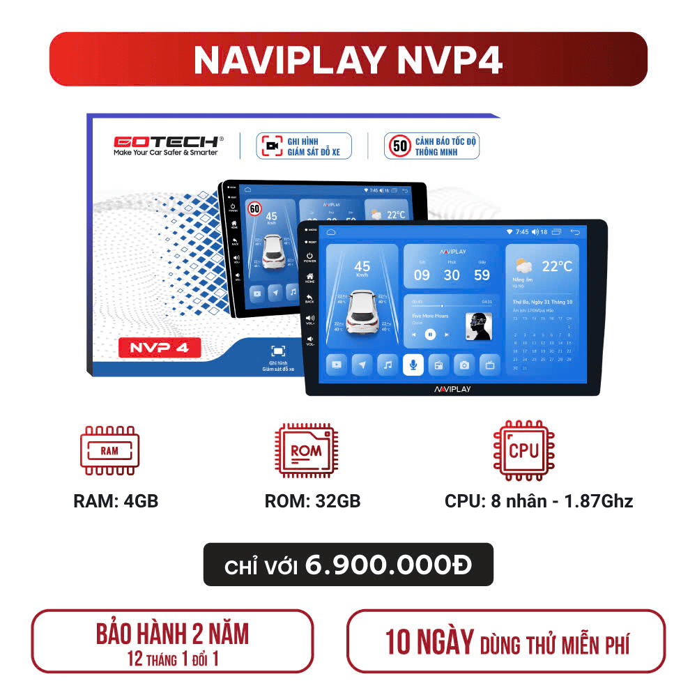 Màn hình ô tô Naviplay NVP4