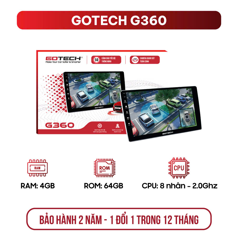 Màn hình ô tô thông minh Gotech G360